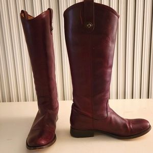 Frye burgundy riding boots
